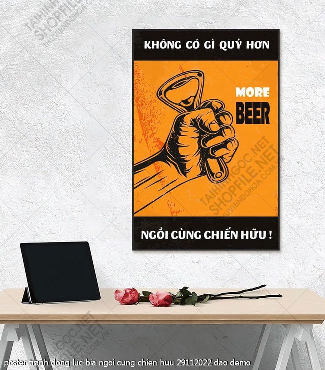 tranh nha hang poster tranh dong luc bia ngoi cung chien huu 29112022 dao